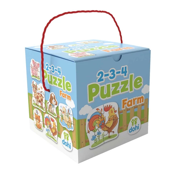 2-3-4 Darabos Puzzle - Farm állatok