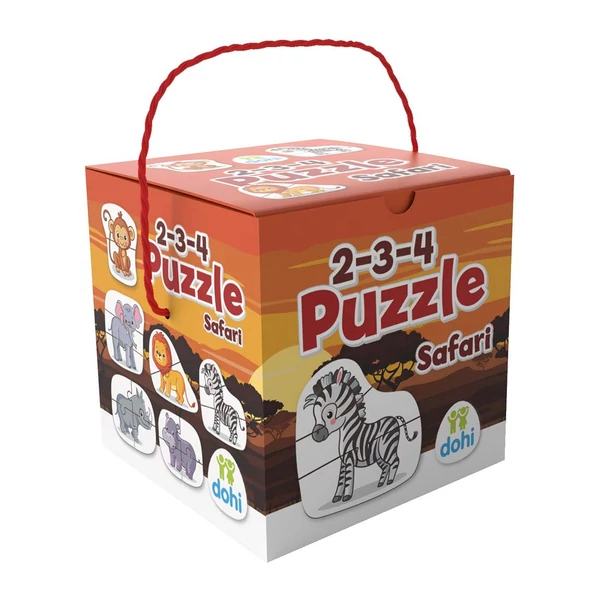 2-3-4 Darabos Puzzle - Safari