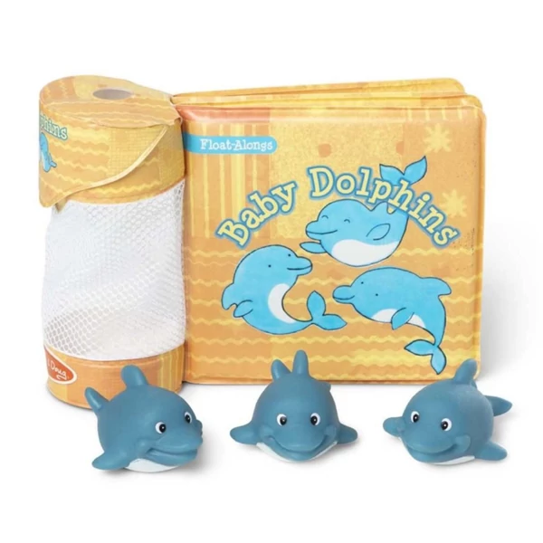 Fürdőjáték: Vízálló könyv, bébi delfinek - Melissa & Doug