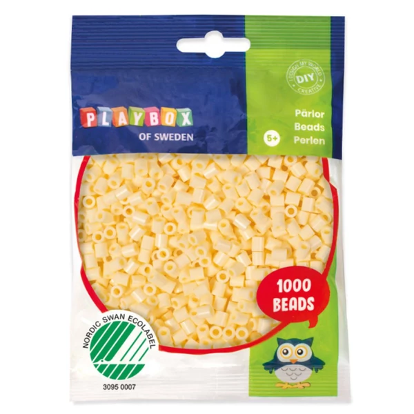 PlayBox: 5mm-es MIDI vasalható gyöngy 1000db-os halvány sárga színben