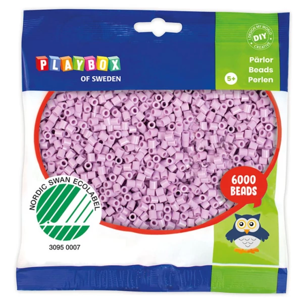 PlayBox: 5mm-es MIDI vasalható gyöngy 6000db-os pasztell lila színben