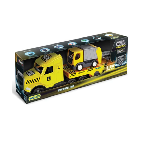 Magic Truck Technic: Kamion kukásautóval és fénnyel 80cm - Wader