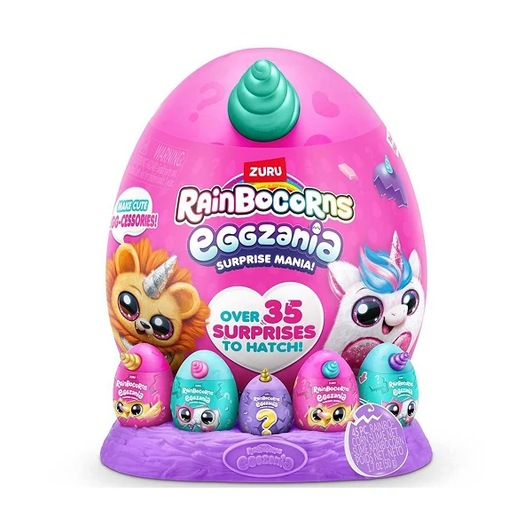 Rainbocorns: Eggzania meglepetés tojás plüssfigurával többféle változatban 1db
