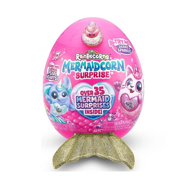 Rainbocorns: Mermaidcorn S5 Meglepetés tojás sellőkornis plüssfigura többféle változatban 1db