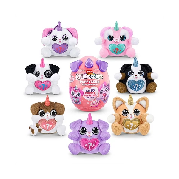 Rainbocorns: Pocket Puppycorn meglepetés illatos kutyus plüssfigura többféle változatban 1db