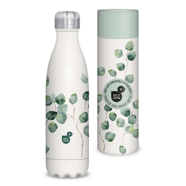 Ars Una: Botanic Leaf duplafalú fém kulacs díszdobozban 500ml