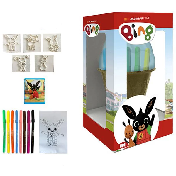 Bing és barátai bélyegző szett fagylalt formájú tárolóban - Multiprint