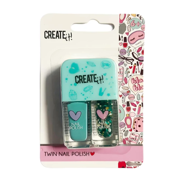 Canenco: Create It! türkiz körömlakk 2db-os szett