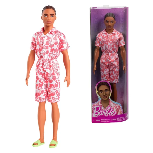 Barbie: Divatdiktátor Ken baba rózsaszín virágos ruhában - Mattel