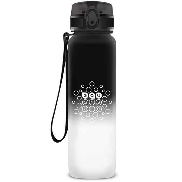 Ars Una: Fekete-fehér BPA-mentes motivációs kulacs 1000ml