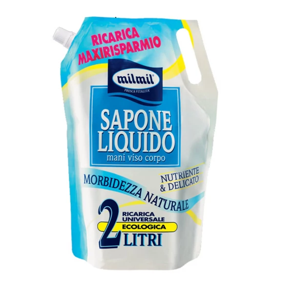 Milmil antibakteriális natúr folyékony szappan és tusfürdő 2L