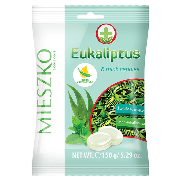 Mieszko eukalyptus mentol cukor 150g
