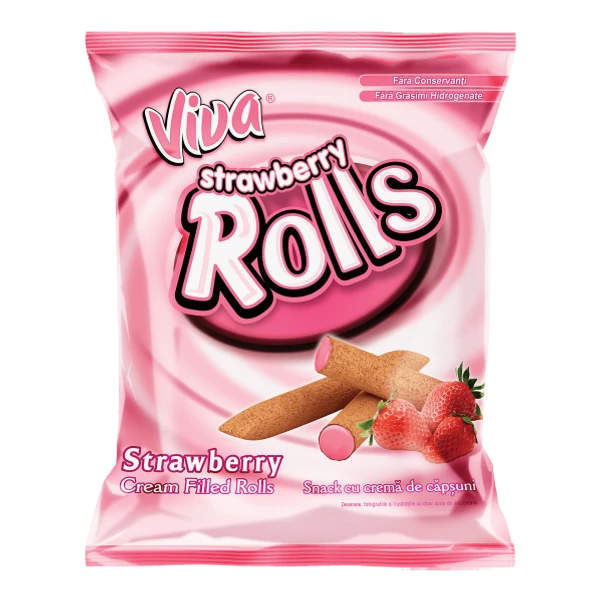 Viva rolls eper ízű gabona rúd 100g