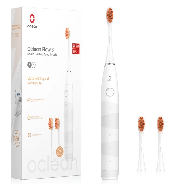 Oclean elektromos fogkefe Flow S (+2db fej) fehér - OCL552959