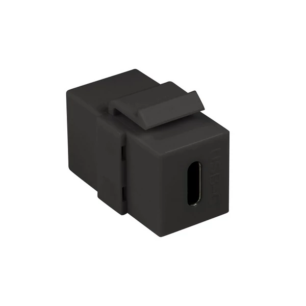 Logilink USB 3.1 Gen2 Type-C keystone csatlakozó, C/F-USB-C/F, fekete - NK0032