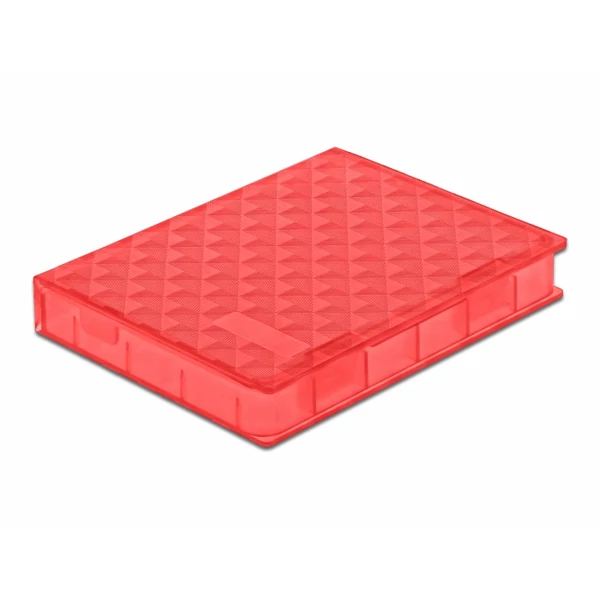 Delock 2.5 HDD / SSD átlátszó védő piros - 18370