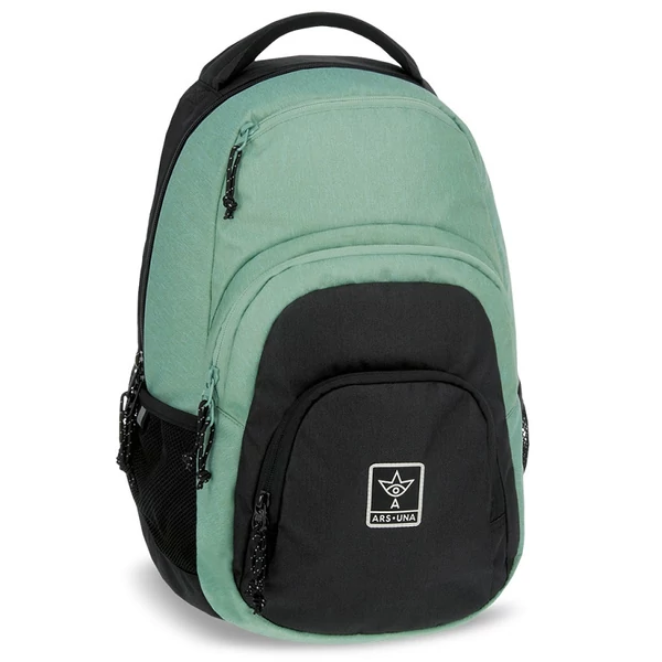 Ars Una: Celtic mentazöld-fekete AU-2 iskolatáska, hátizsák 32x46x22cm