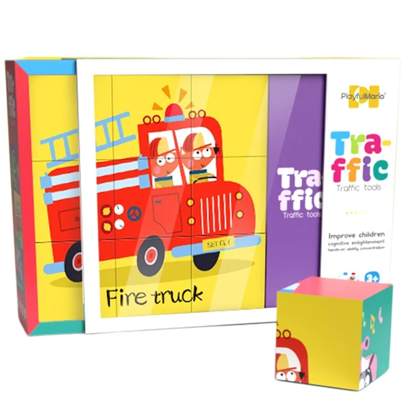 9db-os kirakós mesekocka - Járművek