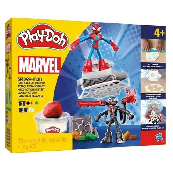 Play-Doh: Marvel Pókember Launch & Slice harci játékszett - Hasbro