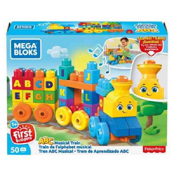 Fisher-Price: ABC zenélő vonat építőjáték - Mega Bloks