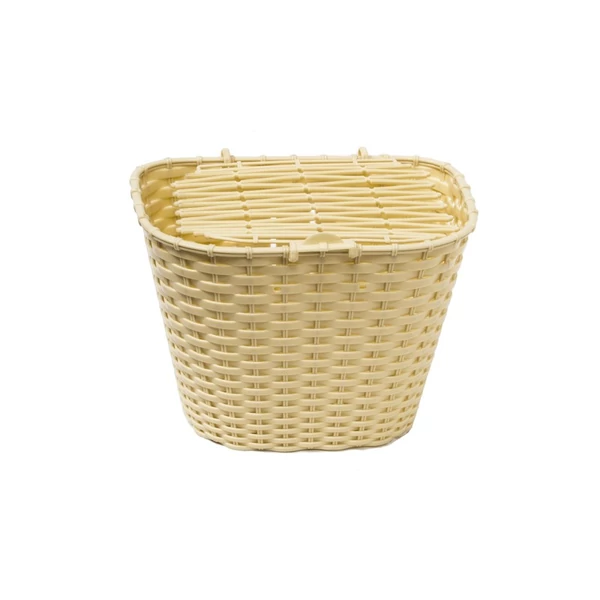 Fedeles kerékpárkosár krém színben 36x29x25cm 