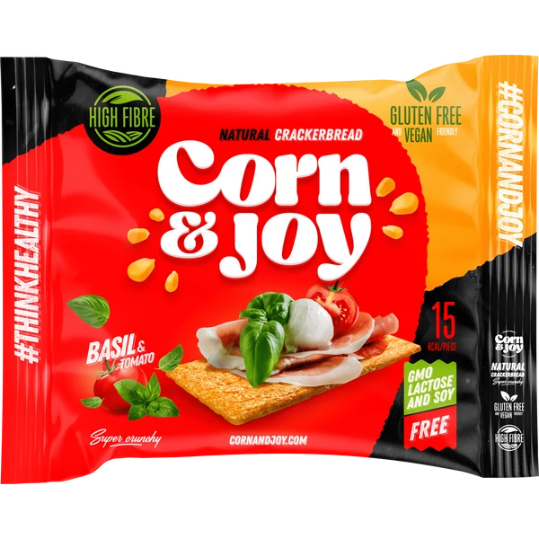 Gluténmentes corn&joy extrudált kenyér bazsalikom,paradicsom 80g