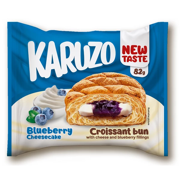 Karuzo Kakaós leveles tészta Krémtúrós-kék áfonyás töltelékkel 82 g