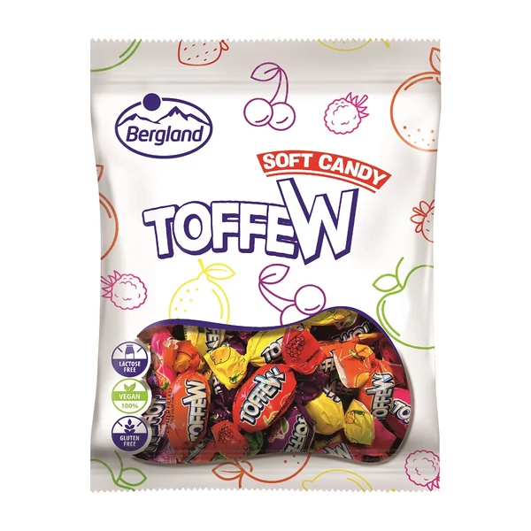 Bergland toffew puhakaramella gyümölcs ízű 80g