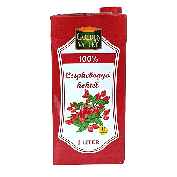 Golden Valley 100% csipkebogyó koktél 1 l - csak egyedi szállítással vagy személyes átvétellel