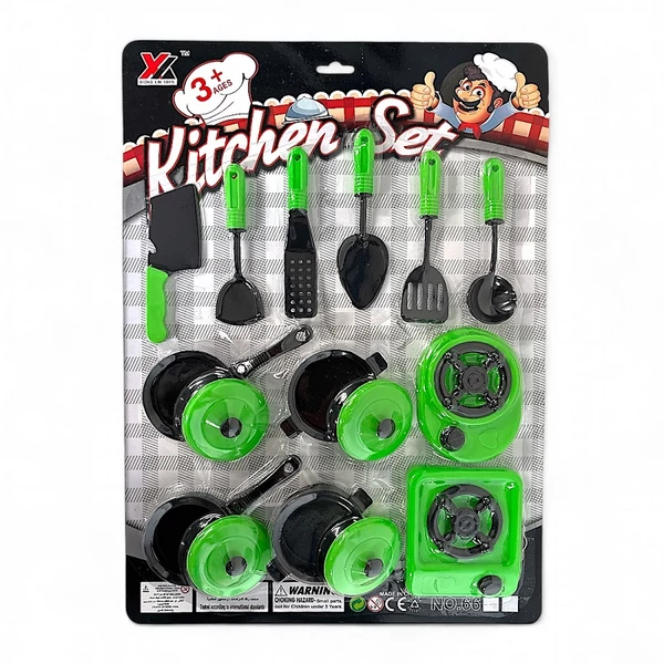 Játék edénykészlet zöld színben BZ8866