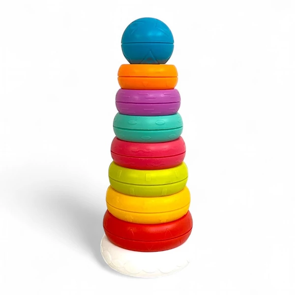 Toronyépítő játék pasztell színben 21cm BB7122