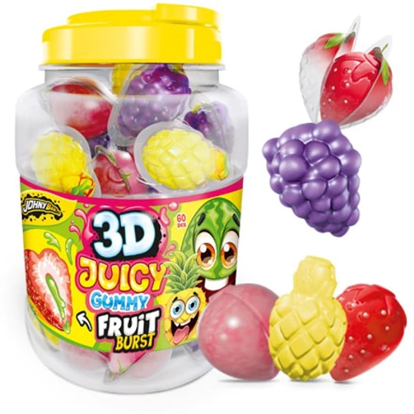 Johny bee vegyes gyümölcsök 3d juicy gummy 60x18g