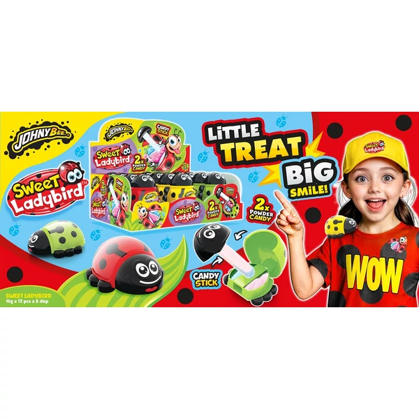 Johny bee sweet ladybird nyalóka és mártogatós por 12x10g
