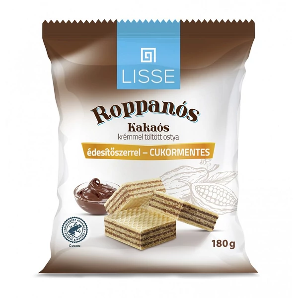 Lissé cukormentes kakaó ostya 180g