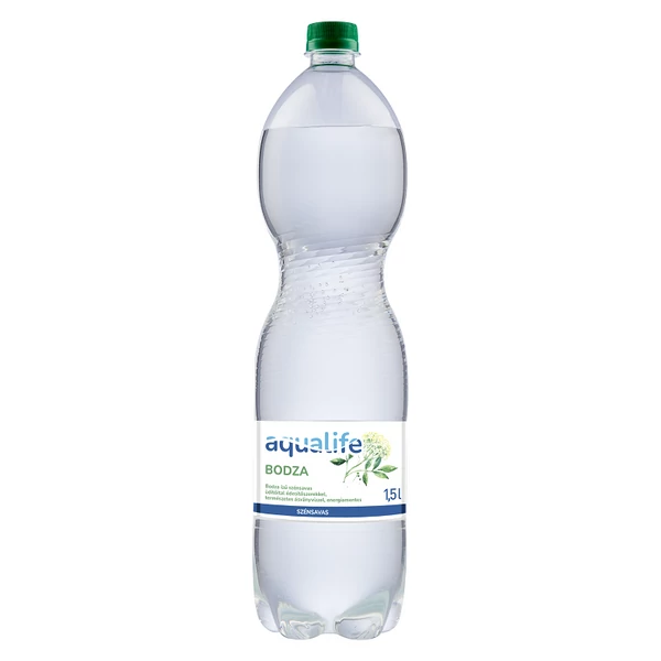 Aqualife zero bodza ízű szénsavas üdítőital 1,5L DRS - csak egyedi szállítással vagy személyes átvétellel