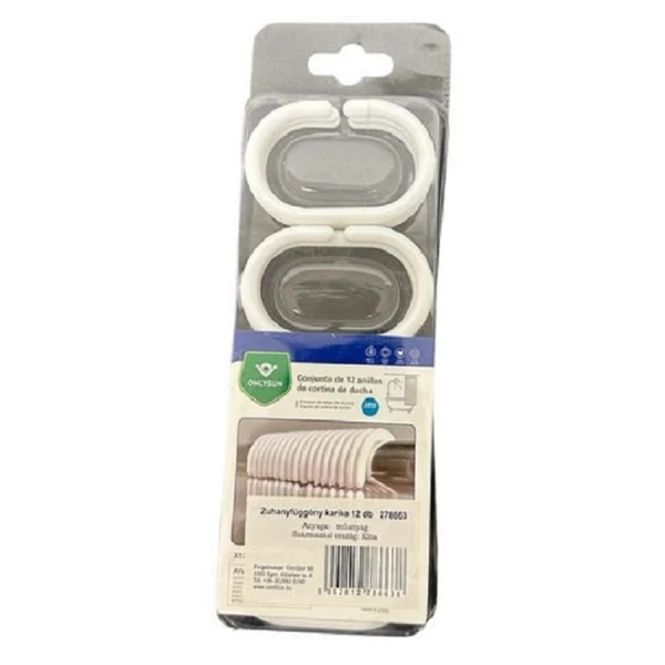 Zuhanyfüggöny karika 12db 278663