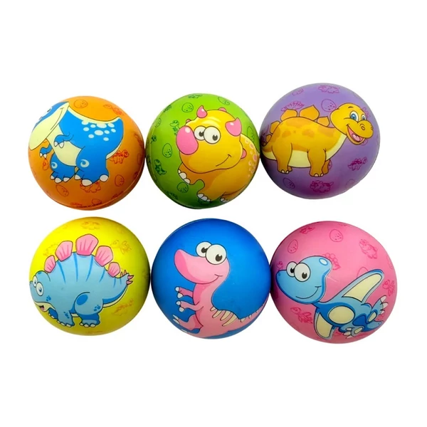 Játék dínós labda többféle változatban 6,3cm 72557