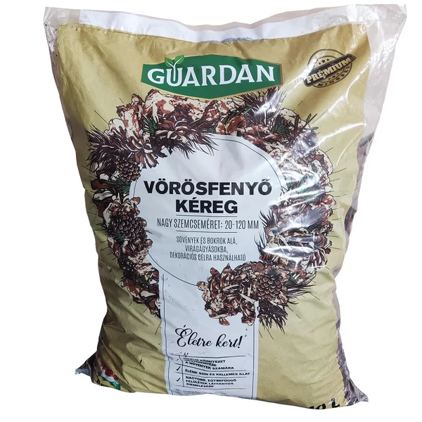 Guardan vörösfenyő kéreg nagy szemcsés 40L 20-120mm - csak egyedi szállítással vagy személyes átvétellel