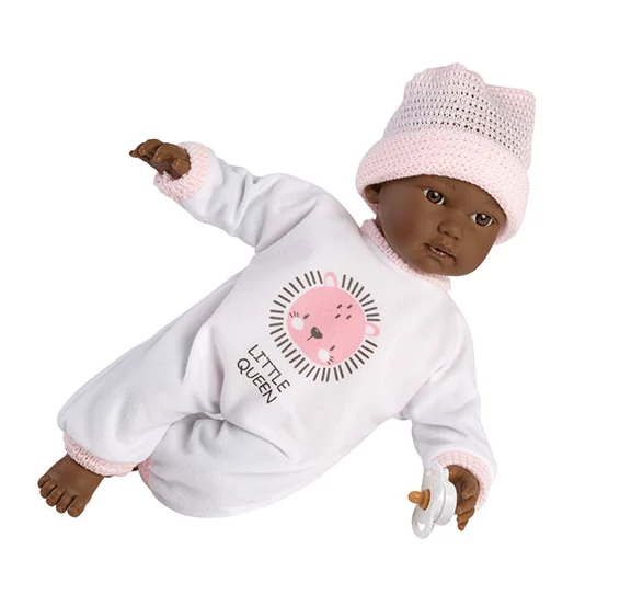 Llorens: Cuca síró afroamerikai kislány baba 30 cm (30012)