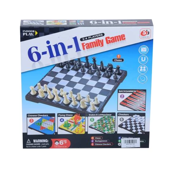 6 az 1-ben mágneses társasjáték szett