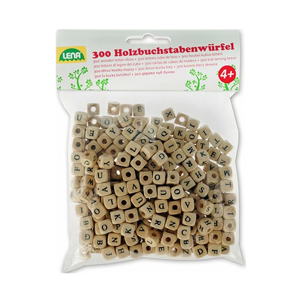 LENA: Fa ABC gyöngyök 300db-os készlet