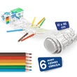 Kép 2/3 - Öntapadós mini színezőhenger 6db mini ceruzával - Carioca