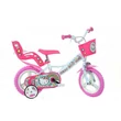Kép 1/2 - Hello Kitty rózsaszín-fehér gyerek bicikli 12-es méretben - Dino Bikes kerékpár