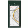 Faber-Castell: Háromszög vonalzó benne szögmérővel