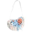 Kép 4/5 - Llorens: 36cm-es síró kisfiú baba hordozóval (63641)