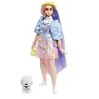 Kép 2/3 - Barbie Extra: Baba csillogó ruhában, kiskedvenccel - Mattel