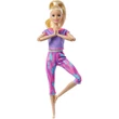 Kép 3/3 - Barbie: Hajlékony jógababa szőke hajjal lila ruhában - Mattel