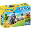 Kép 1/5 - Playmobil: 1-2-3 - Guruló kisállat-vonatom (70405)