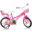 Flappy rózsaszín-fehér kerékpár 12-es méretben