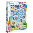 Kép 1/2 - Disney mesehősök Supercolor puzzle 104db-os - Clementoni